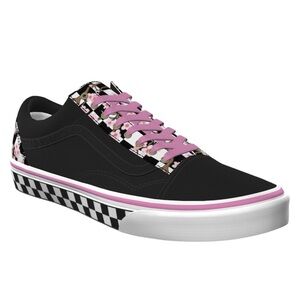 VANS • Customs Pink Cherry Blossom Old Skool Checkerboard Shoe